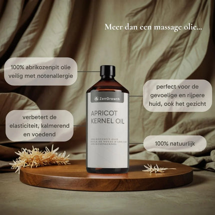 Huile de noyau d'abricot ZenGrowth 100% naturelle 1l