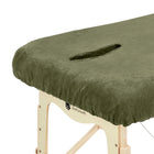 ZenGrowth Microvezel hoeslaken massagetafel met uitsparing - Olijfgroen donker