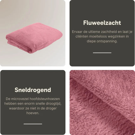 Microvezel massage handdoek XXL - Roze - 100 x 220 cm