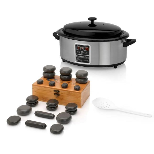 RESTPRO Chauffe-pierres chaudes 6L + set de 45 pierres