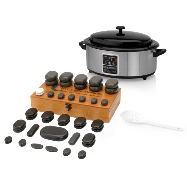 RESTPRO Chauffe-pierres chaudes 6L + set de 45 pierres