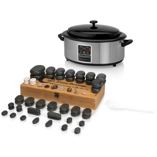 RESTPRO Chauffe-pierres chaudes 6L + set de 60 pierres