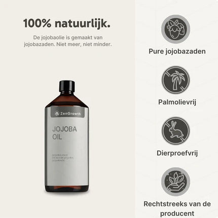 ZenGrowth Koudgeperste Jojoba Olie 1L