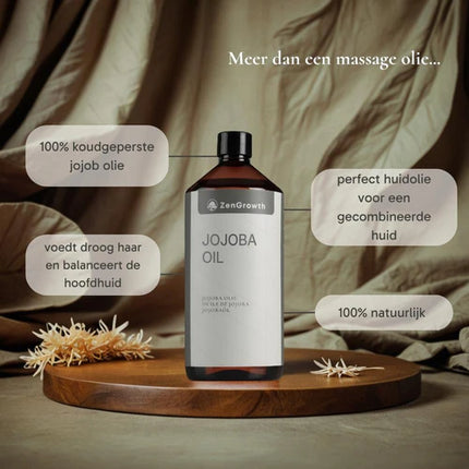 ZenGrowth Koudgeperste Jojoba Olie 1L