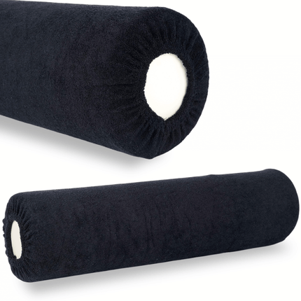 Housse en éponge pour rouleau de genou - Noir - 15 x 60 cm