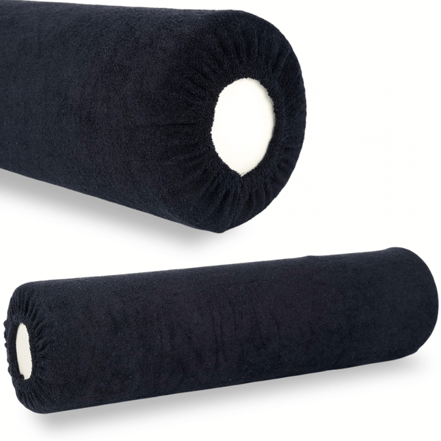 Housse en éponge pour rouleau de genou - Noir - 15 x 60 cm