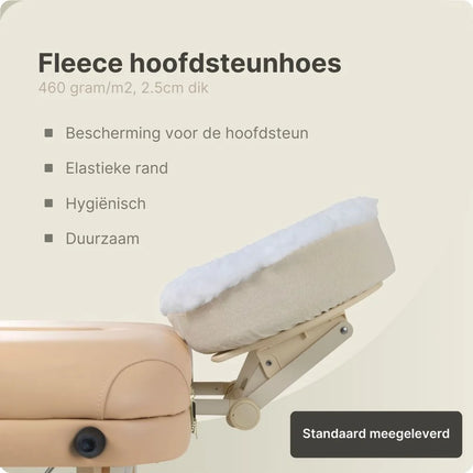 Fluffy Fleece Deluxe Hoeslaken Wit met Hoofdsteunhoesje