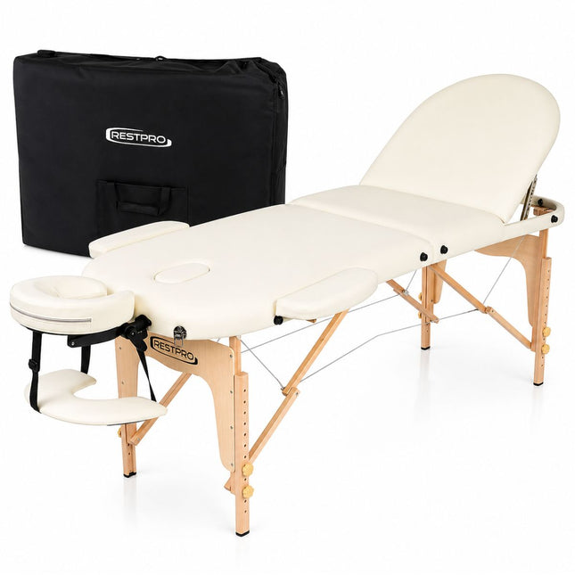 Table de massage pliable RESTPRO Classic Oval 3 Crème