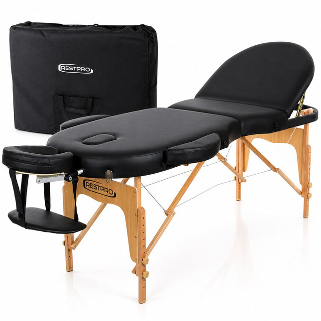 Table de massage pliante RESTPRO VIP Oval 3 Noire
