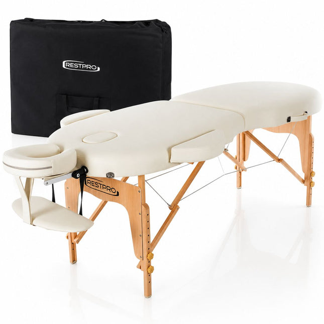 Table de massage pliable RESTPRO VIP Oval 2 Crème
