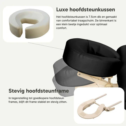 ZenGrowth Inklapbare Massagetafel Nimman Zwart
