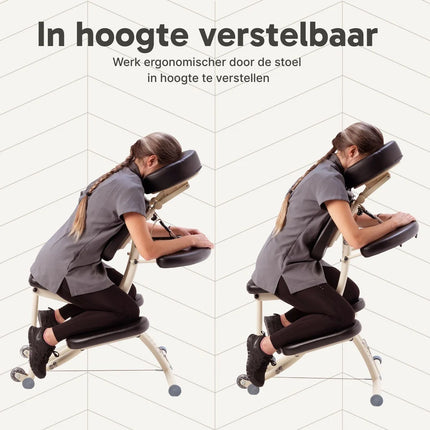 ZenGrowth Inklapbare Massagestoel Roshka Zwart
