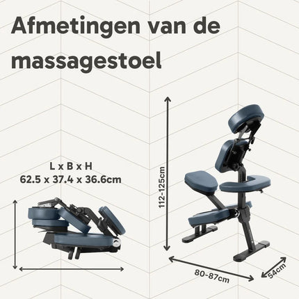 ZenGrowth Inklapbare Massagestoel Legian Zwart