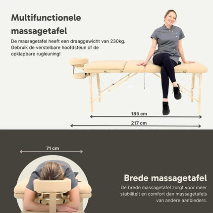 ZenGrowth Inklapbare Massagetafel Nimman Zwart