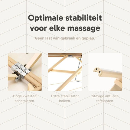ZenGrowth Inklapbare Massagetafel Belverde Beige 71 cm