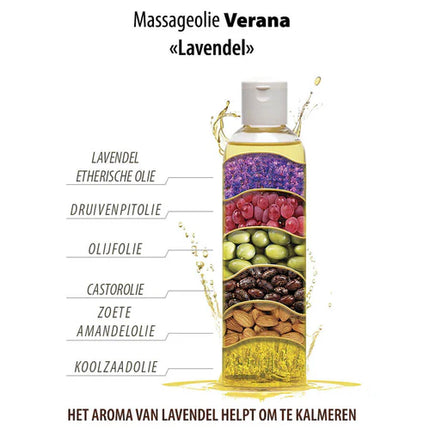 Huile de massage Verana Lavande - 100% Naturelle - 250ml