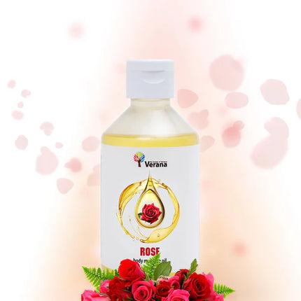 Verana Huile de Massage Rose - 100% Naturelle - 250ml