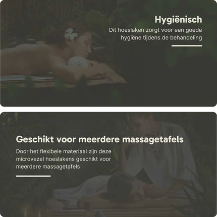 ZenGrowth Microvezel hoeslaken massagetafel met uitsparing grijs