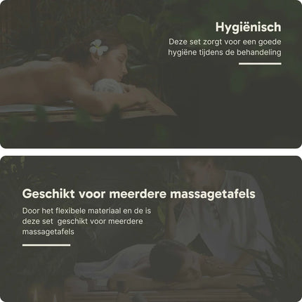 ZenGrowth Microvezel Hoeslakenset Massagetafel Bruin