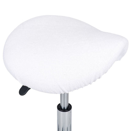 Housse éponge tabouret à roulettes blanc
