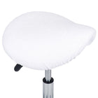 Housse éponge tabouret à roulettes blanc