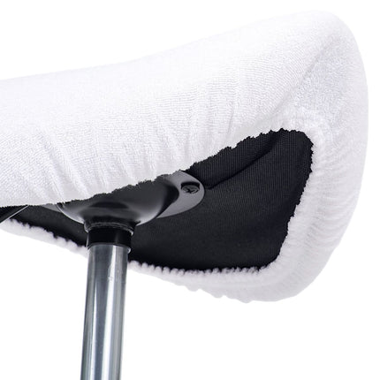 Housse éponge tabouret à roulettes blanc