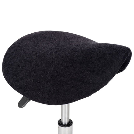 Housse en tissu éponge pour tabouret à roulettes, noire