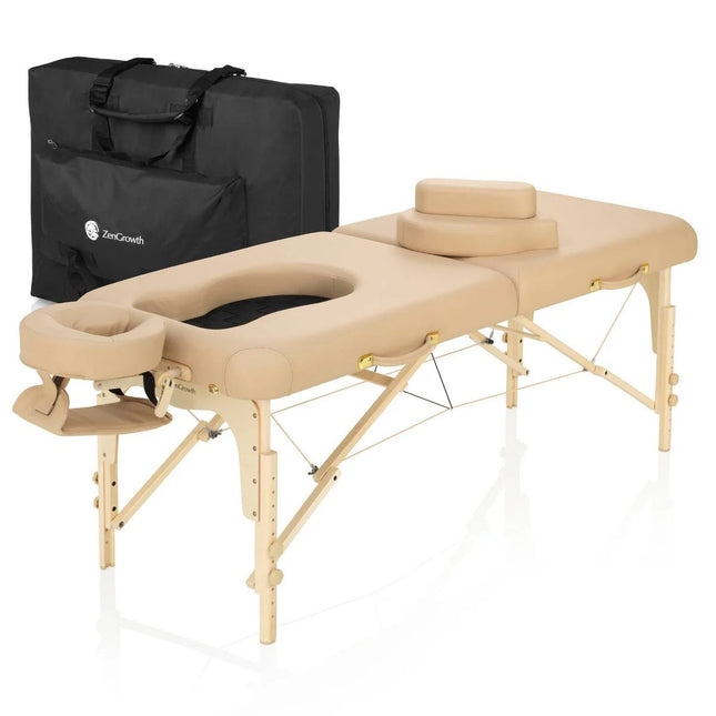 ZenGrowth Zwangerschapsmassagetafel Inklapbaar Ipanema Beige