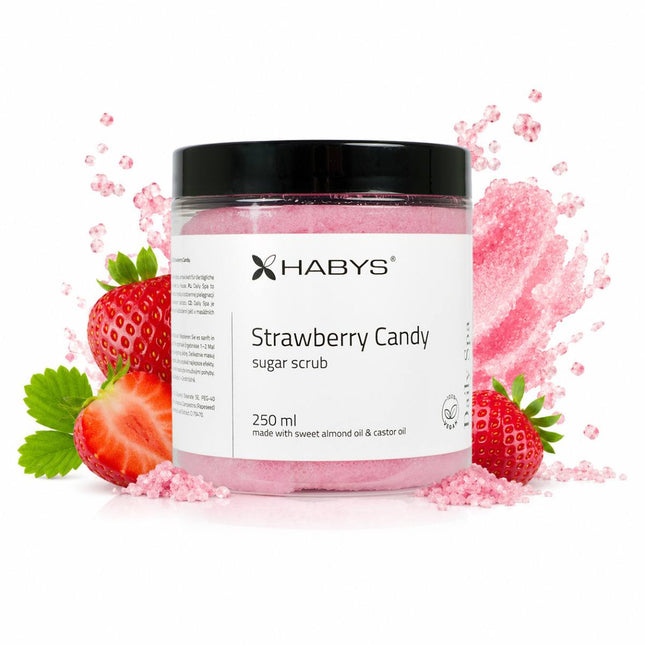 HABYS Bodyscrub - Suikerscrub - Strawberry Candy – 250 ml