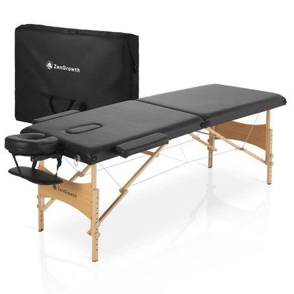 ZenGrowth Table de Massage Pliante Économique Plate Noire