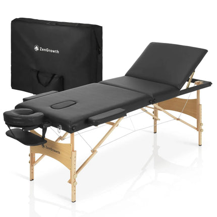 ZenGrowth Inklapbare Massagetafel Economy Zwart