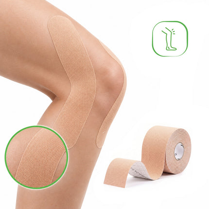 Kinesiotape 5 cm x 5 m – Standaard Kleefkracht – Beige