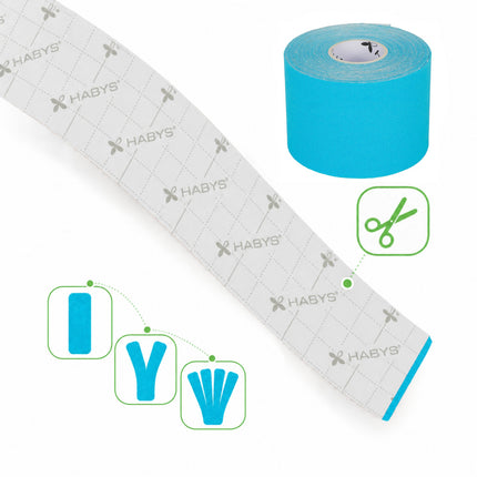 Kinesiotape 5 cm x 5 m – Sterke Kleefkracht – Blauw