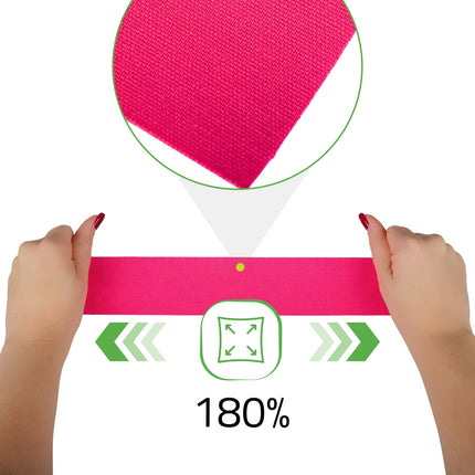 Kinesiotape 5 cm x 5 m – Sterke Kleefkracht – Roze