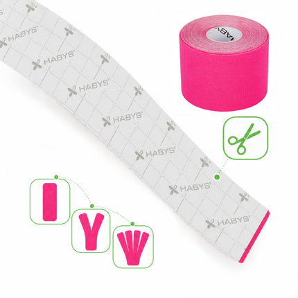 Kinesiotape 5 cm x 5 m – Standaard Kleefkracht – Roze