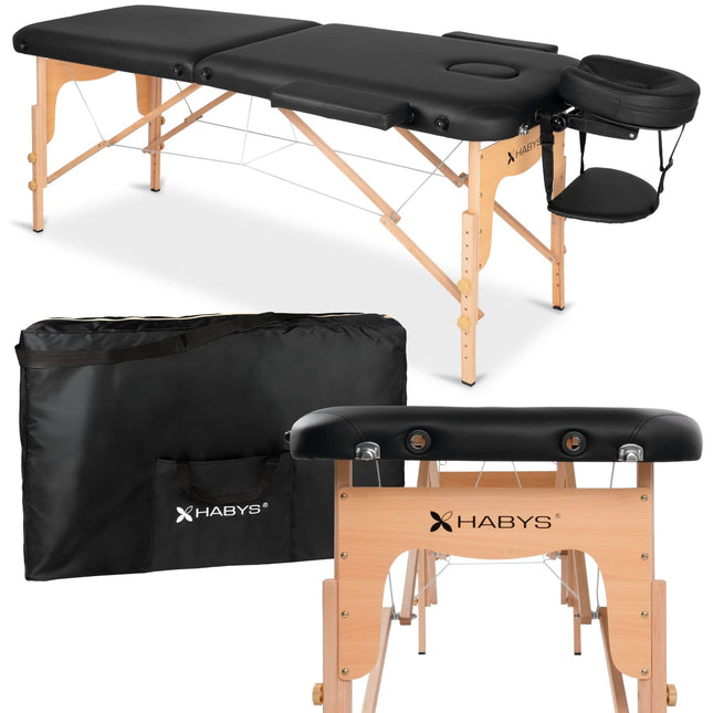HABYS Inklapbare Massagetafel Lira Zwart