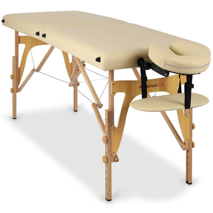 AVENO LIFE Inklapbare Massagetafel Sonia Beige - demassageshop.nl