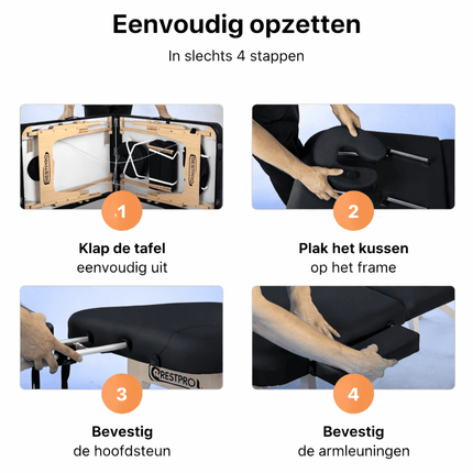Table de massage pliable RESTPRO VIP 2 Noir