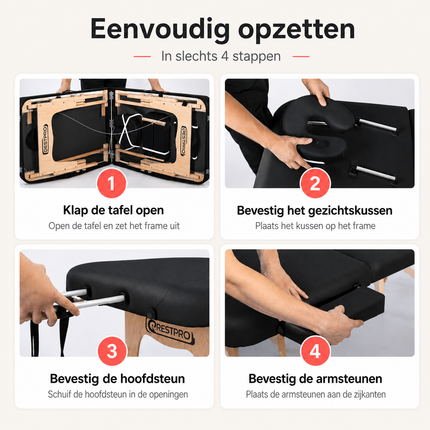 Table de massage pliante RESTPRO VIP 3 Noire