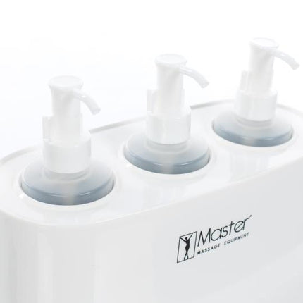 Massageolie verwarmer voor 3 flessen - demassageshop.nl