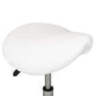 Fluwelen Zadelkruk/Tabouret Hoes Wit