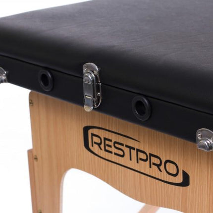 RESTPRO Inklapbare Massagetafel Classic 3 Zwart - demassageshop.nl