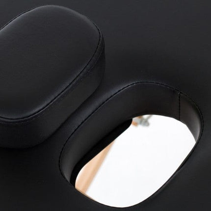 RESTPRO Inklapbare Massagetafel VIP Oval 3 Zwart - demassageshop.nl