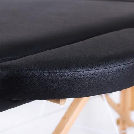 RESTPRO Inklapbare massagetafel Classic Oval 2 Zwart - demassageshop.nl