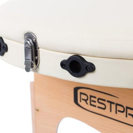RESTPRO Inklap massagetafel Classic Oval 3 Créme - demassageshop.nl