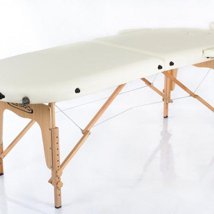 RESTPRO Inklapbare massagetafel Classic Oval 2 Créme - demassageshop.nl