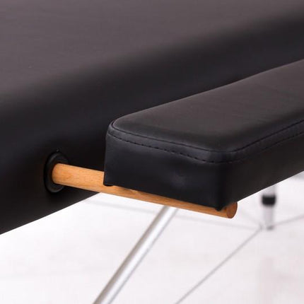 RESTPRO Inklapbare Massagetafel Aluminium 2 Zwart - demassageshop.nl