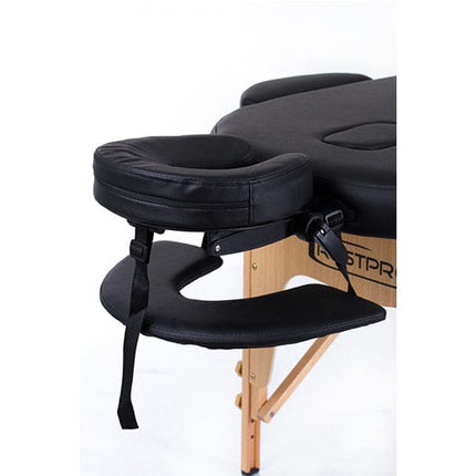 RESTPRO Inklapbare massagetafel Classic Oval 2 Zwart - demassageshop.nl