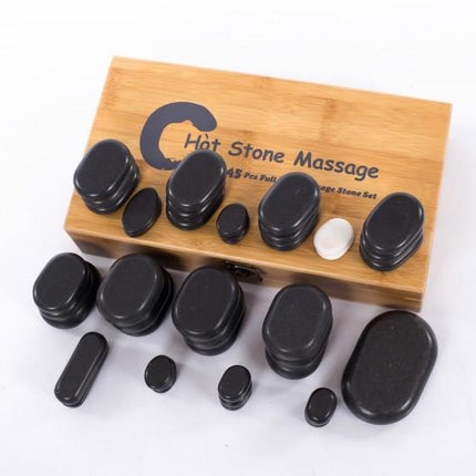 RESTPRO Hotstone Heater 6L + stenen set 45 stuks - demassageshop.nl