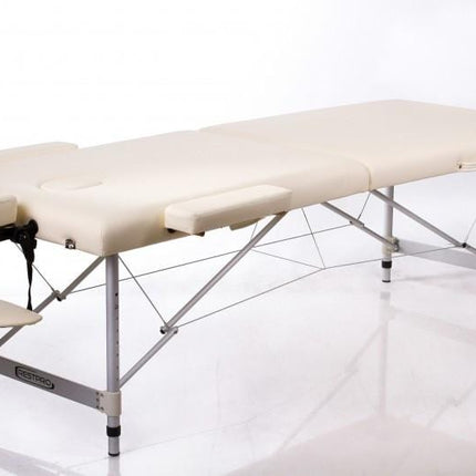 RESTPRO Inklapbare Massagetafel Aluminium 2 Créme - demassageshop.nl